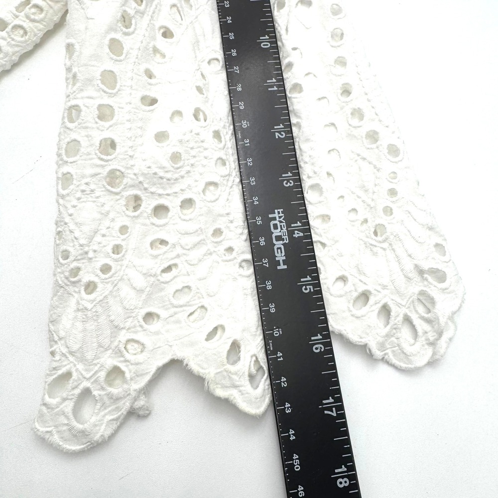 VINEYARD VINES Women's Large 100% Cotton White Eyelet Lace Tunic Top Shirt Boho - Picture 8 of 8
